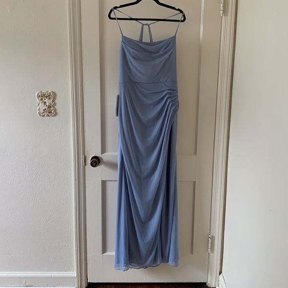 Azazie Kalea Dress in Dusty Blue - Picture 3 of 8